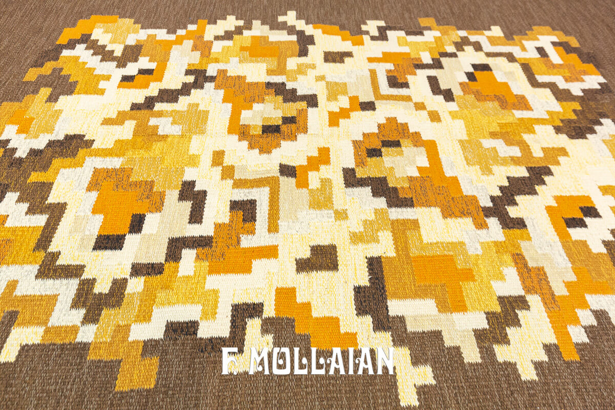 Tapis Suédois Kilim Rollakan n°:891336